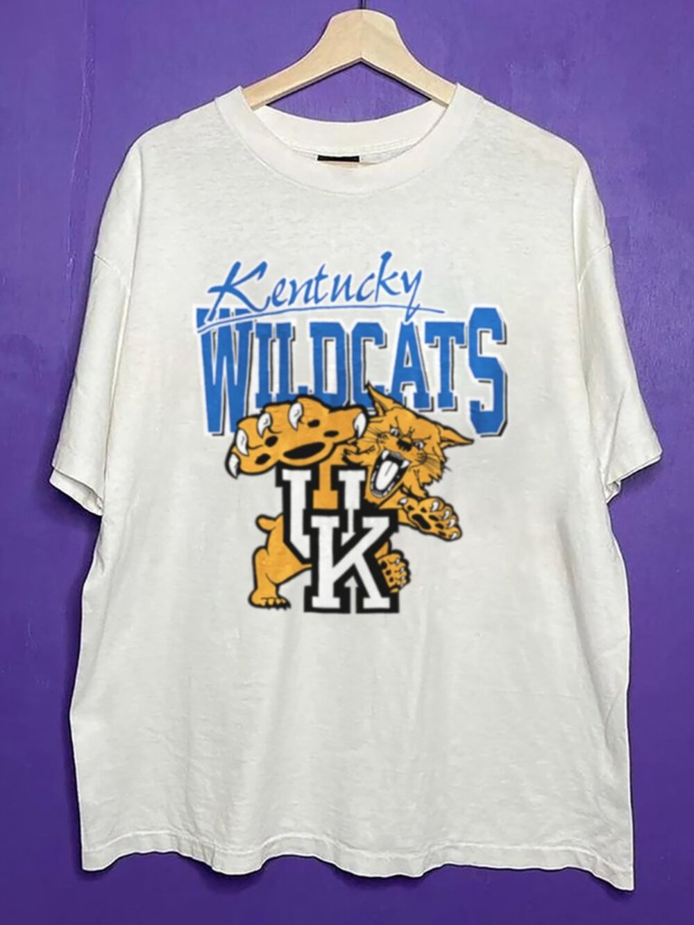 Vintage 90s NCAA University of Kentucky Wildcats Logo Shirt, Retro 90s Shirt Tee